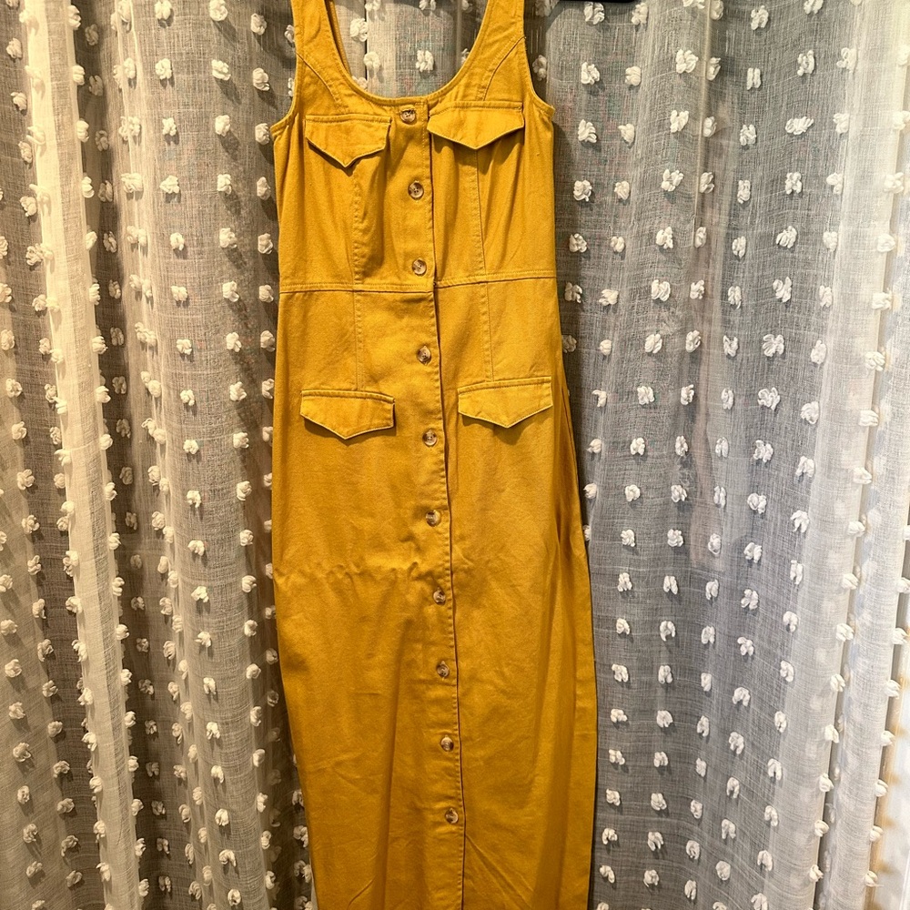 ASOS Denim Mustard Yellow Tank